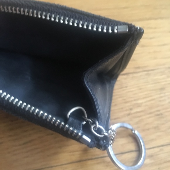 Mini signature black Coach zip coin wallet - Picture 3 of 3